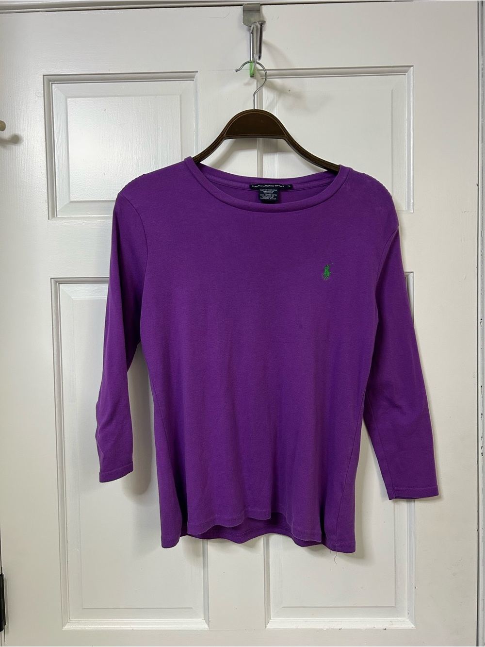 Ralph Lauren Purple 3/4 Sleeve Tee